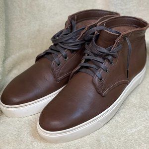 Men's Wolverine 1000 mile High Top leather sneaker, Brown Dize 10.5D